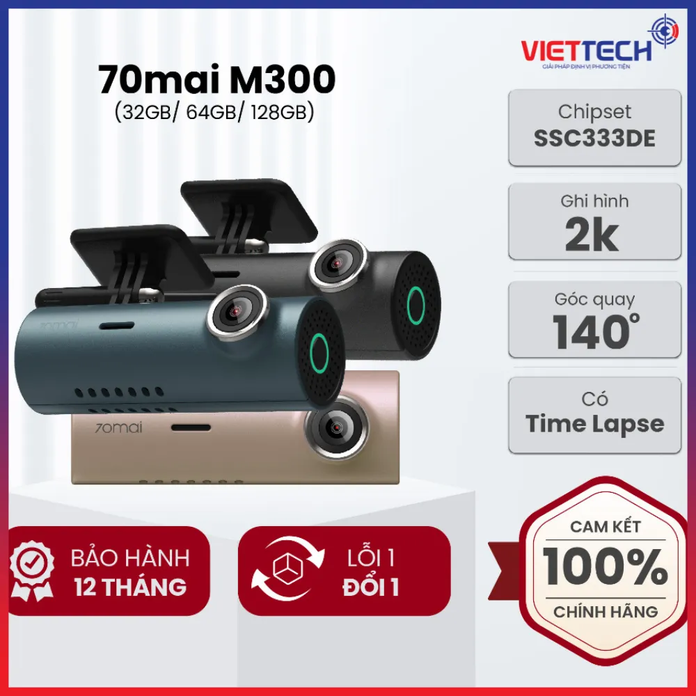 Camera Hành Trình Xiaomi 70mai M300 nhỏ gọn Có 3 Màu Mua Ngay