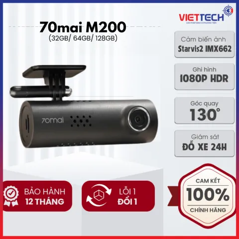 Camera Hành Trình 70Mai M200 1080P HDR, Góc Quay Rộng 130 Độ