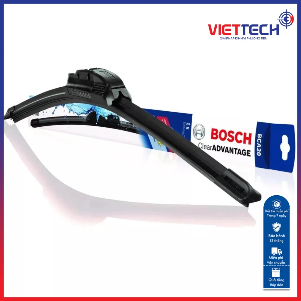Gạt Mưa Ô Tô BOSCH CLEAR ADVANTAGE Xương Mềm Móc U Cao Cấp