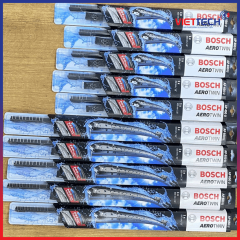 Cặp Thanh Gạt Mưa Bosch AeroTwin Plus Xương Mềm - Chốt Đa Năng Cho Xe Chốt Bấm