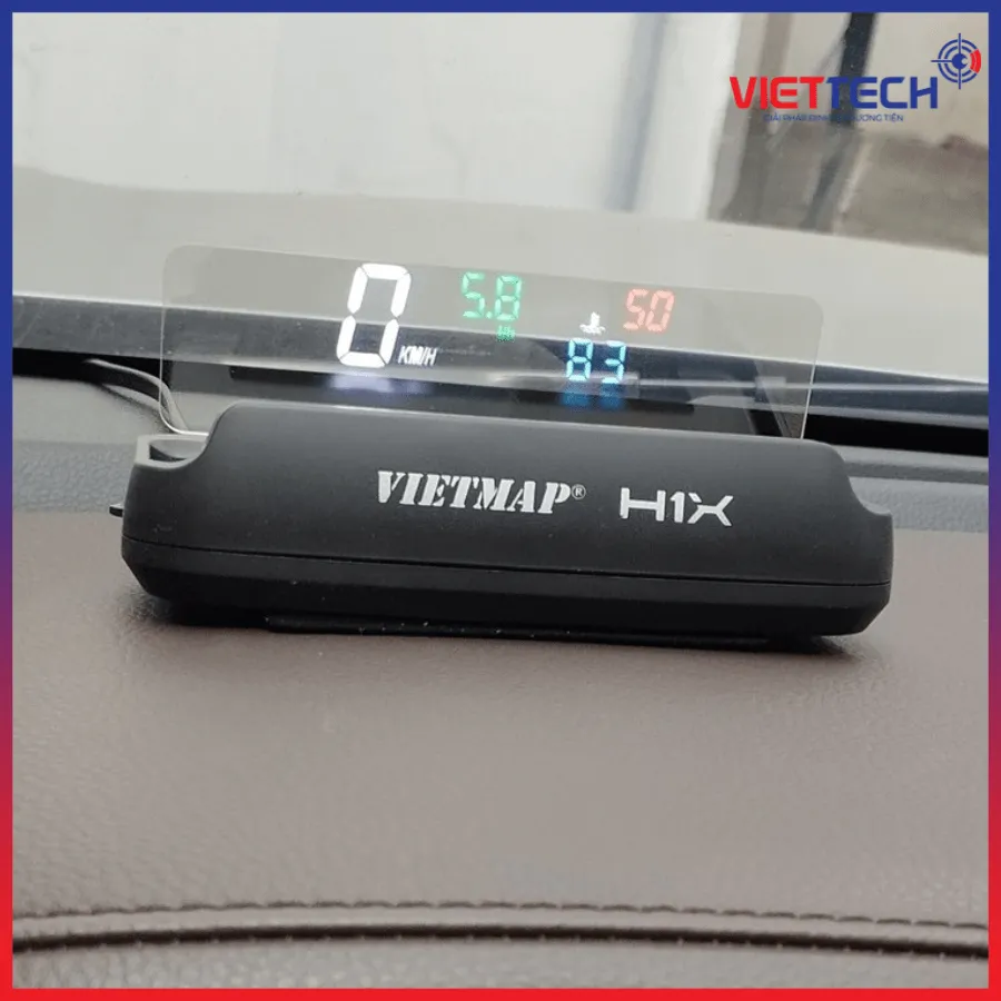 Thiết Bị HUD H1X Vietmap Hiển Thị Thông Tin Cảnh Báo Tốc Độ