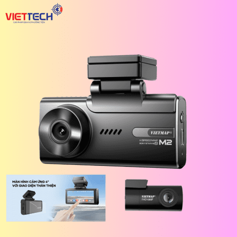 Camera Hành Trình Ô Tô Vietmap M2 Cao Cấp Cảnh Báo Giao Thông Xem Online Từ Xa
