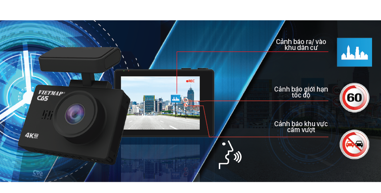 Diễn đàn rao vặt: Camera hành trình Vietmap C65 Cao Cấp Độ Nét Ultra 4K Cảnh Báo Giọng Nói Bao-giong-noi-C65_2-01